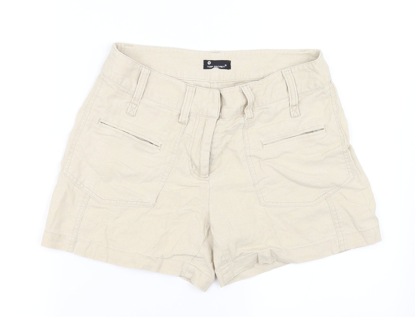 Top Secret Womens Beige   Cut-Off Shorts Size M