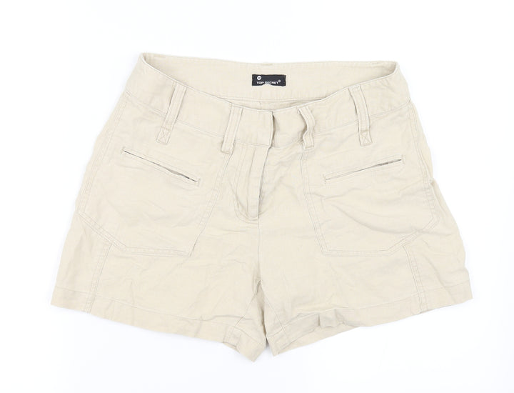 Top Secret Womens Beige   Cut-Off Shorts Size M