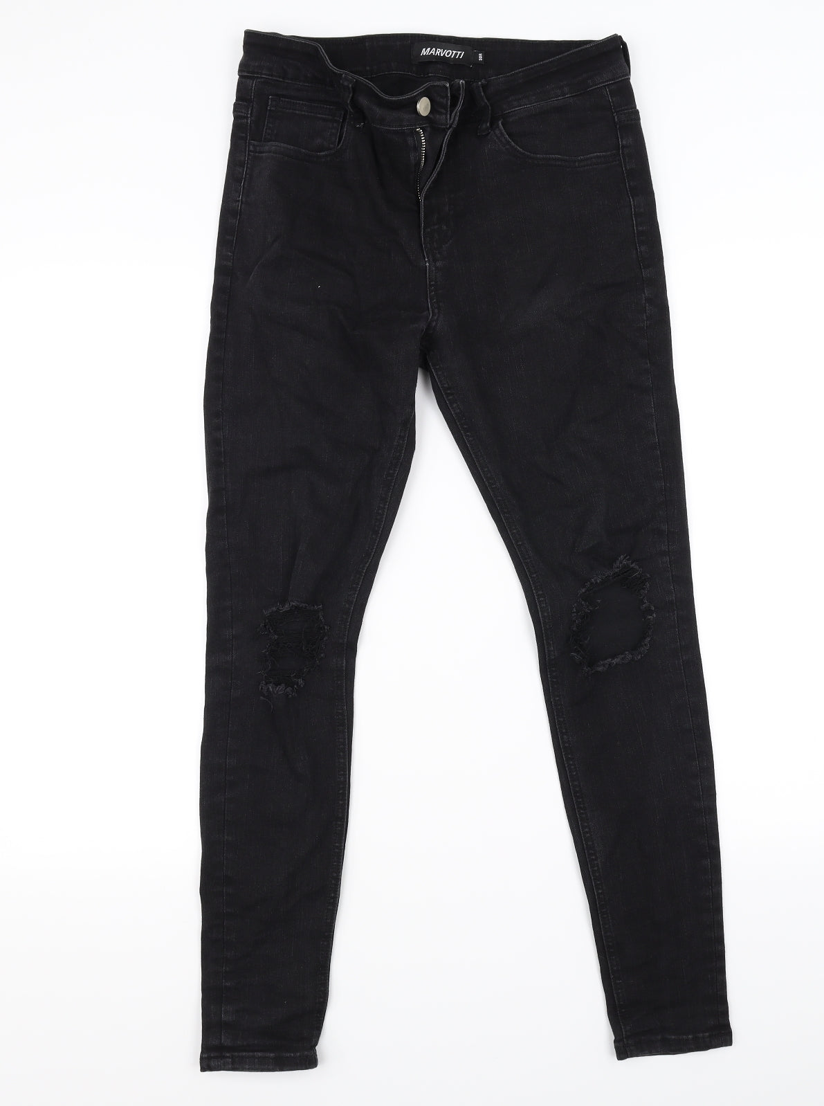 marvotti Mens Black   Skinny Jeans Size 30 in L28 in