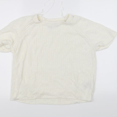 Marks and Spencer Womens White   Pullover Jumper Size 16
