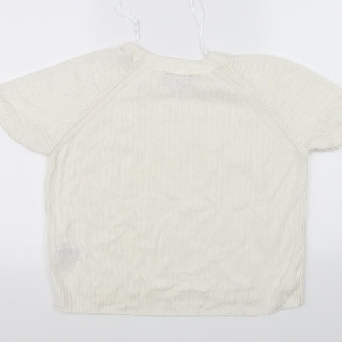 Marks and Spencer Womens White   Pullover Jumper Size 16
