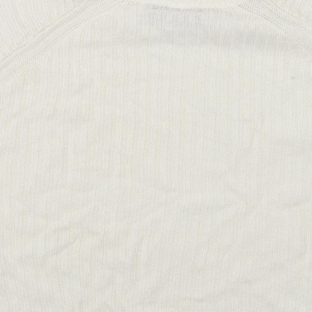 Marks and Spencer Womens White   Pullover Jumper Size 16