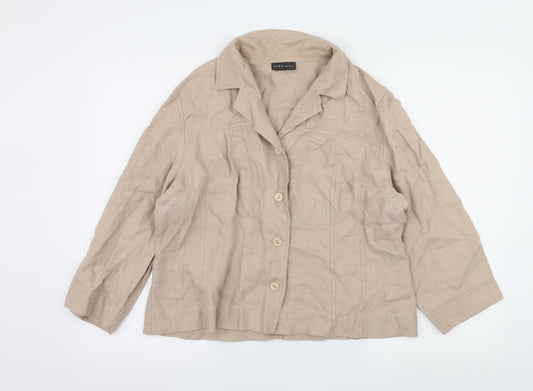Front view of Alex & Co women’s beige jacket, size UK 16