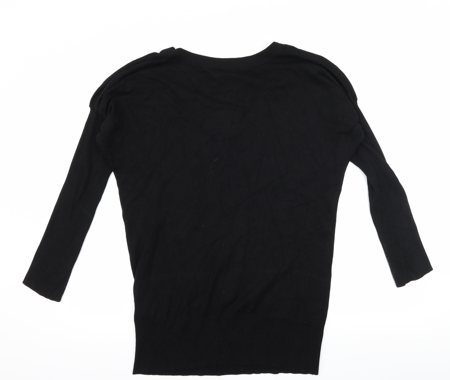 Soaked in Luxury Womens Black  Knit Pullover Jumper Size XS