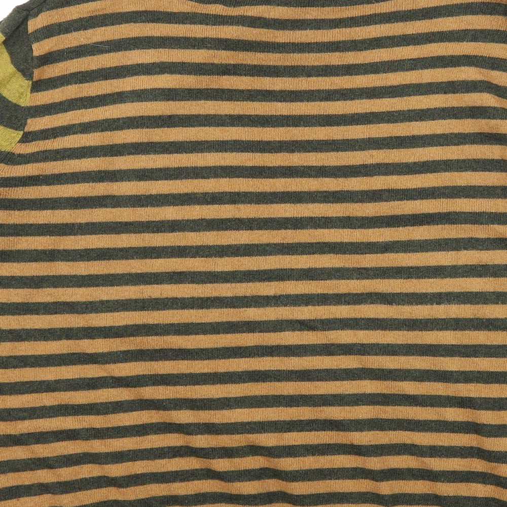 NEXT Womens Green Striped Knit Pullover Jumper Size 12