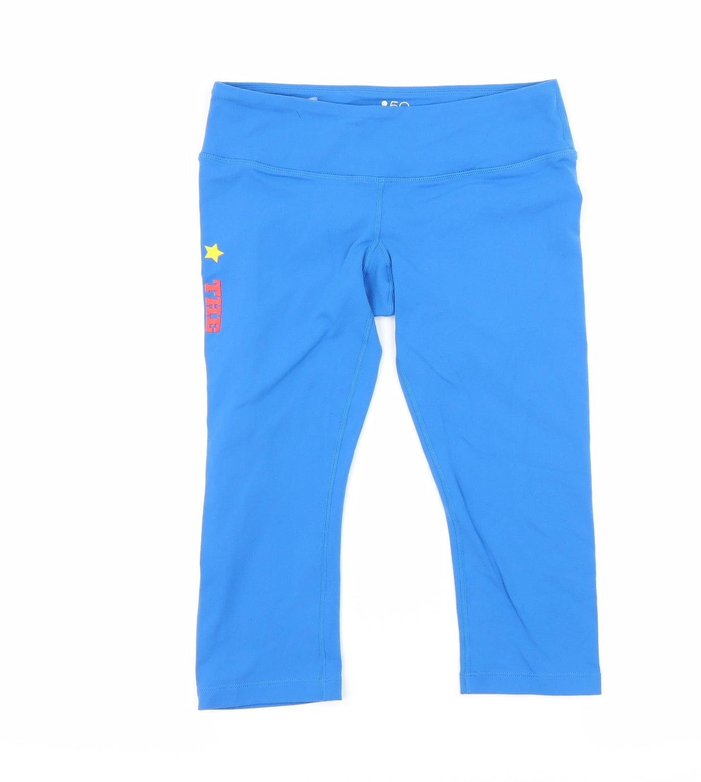 SPLITS59 Womens Blue Geometric  Capri Leggings Size S  - Stables