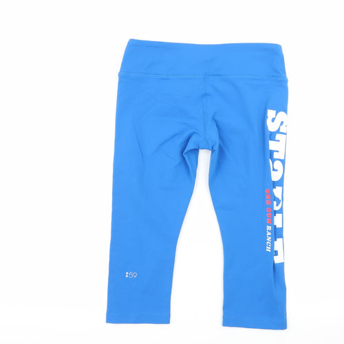 SPLITS59 Womens Blue Geometric  Capri Leggings Size S  - Stables