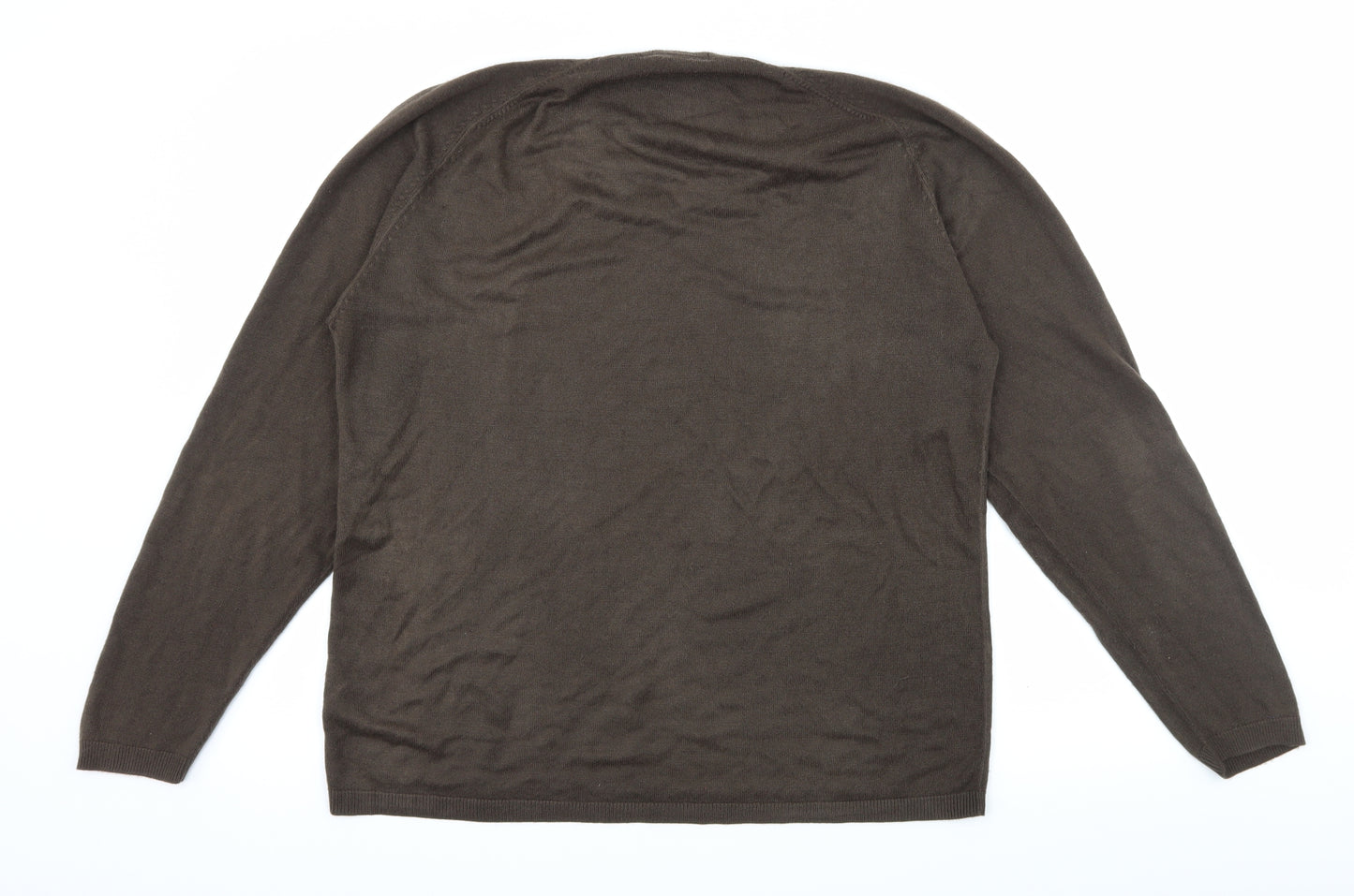Marks and Spencer Mens Brown  Knit Pullover Jumper Size L