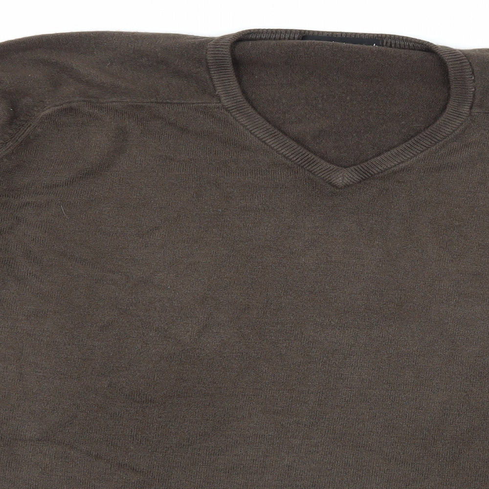 Marks and Spencer Mens Brown  Knit Pullover Jumper Size L