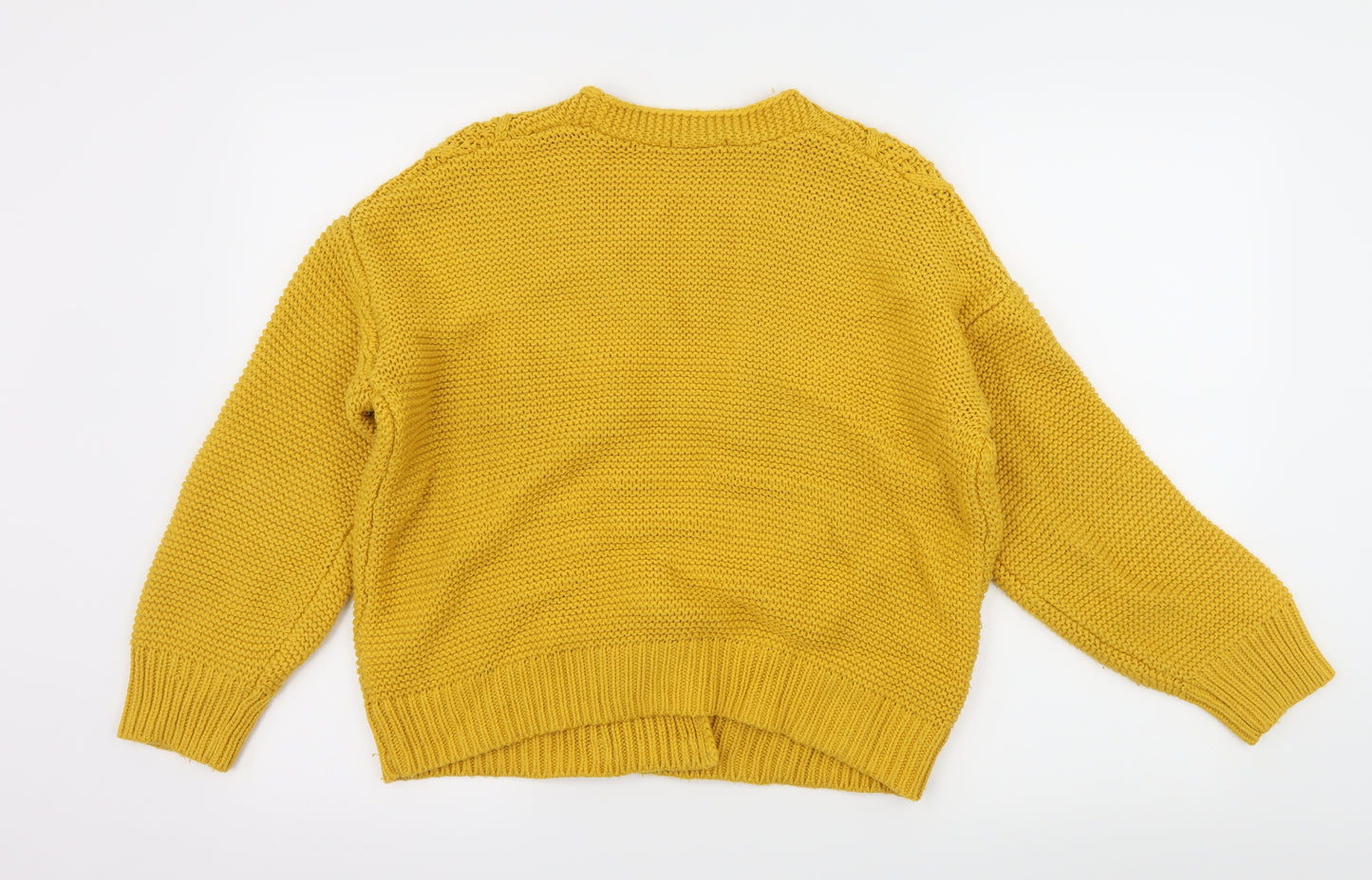TU Womens Yellow  Knit Cardigan Jumper Size 14
