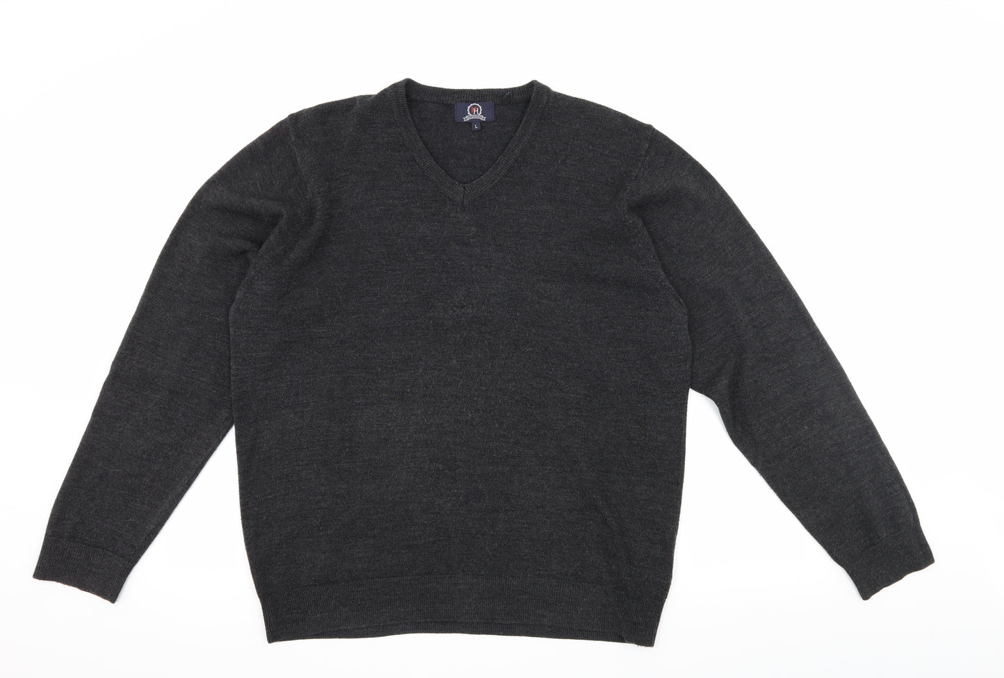 Hutson Harbour Mens Grey  Knit Pullover Jumper Size L