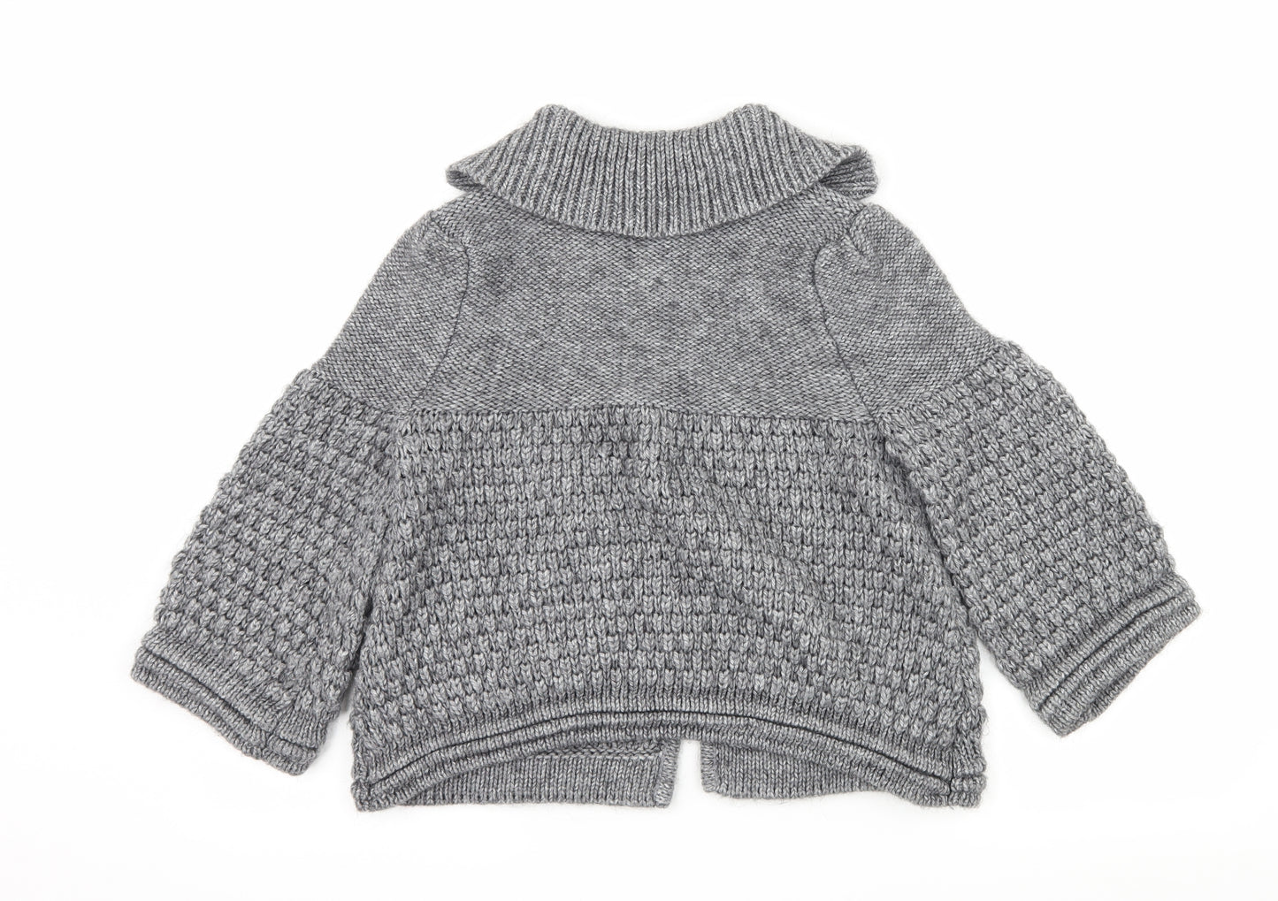 Anonymous Womens Grey  Knit Cardigan Jumper Size S