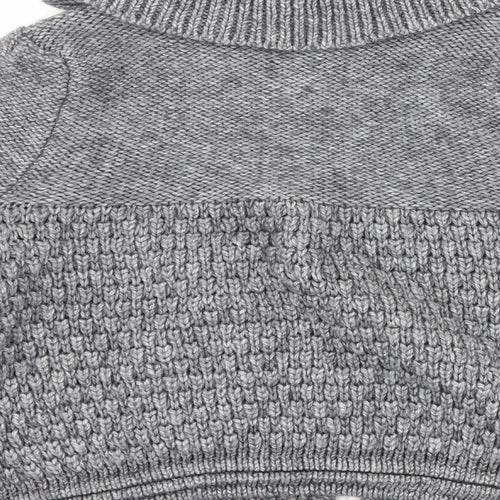 Anonymous Womens Grey  Knit Cardigan Jumper Size S