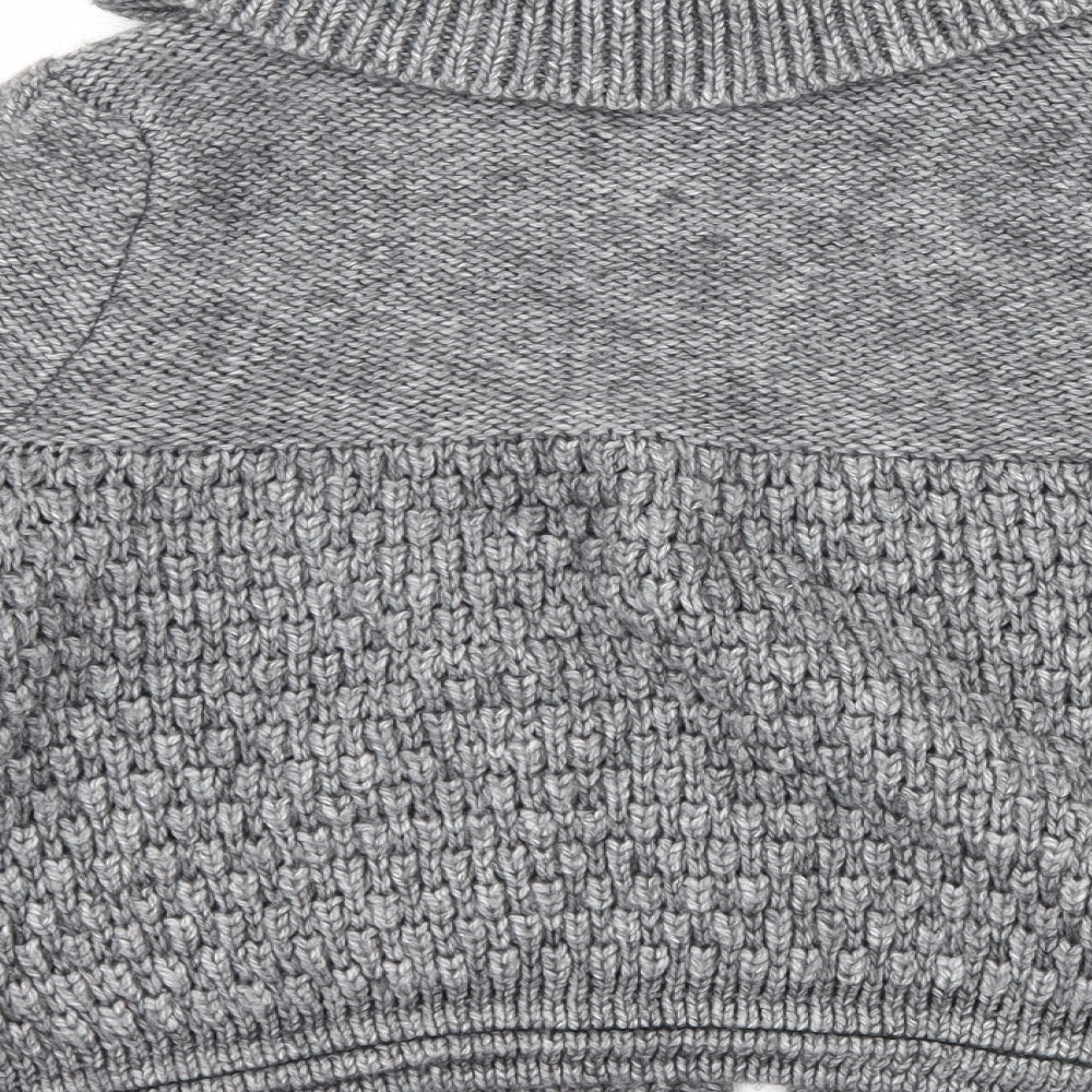 Anonymous Womens Grey  Knit Cardigan Jumper Size S