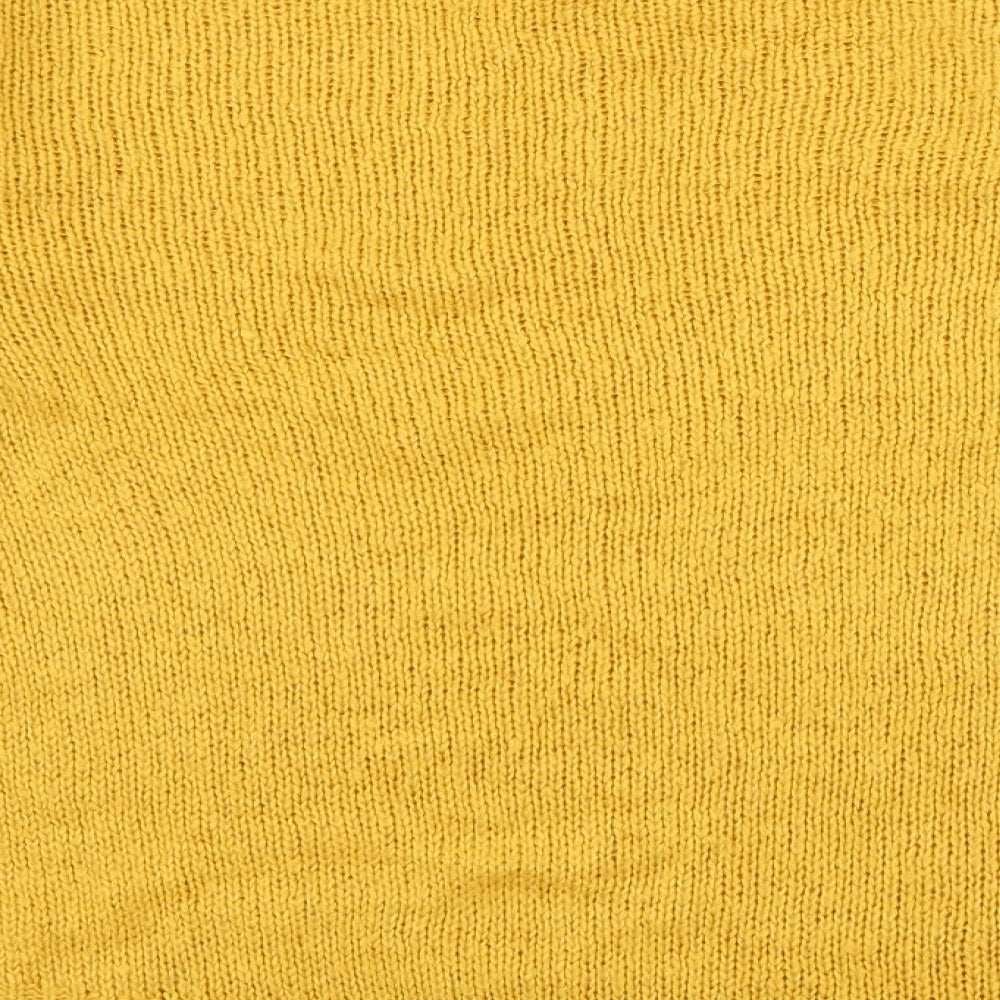 New Look Womens Yellow  Knit Pullover Jumper Size S