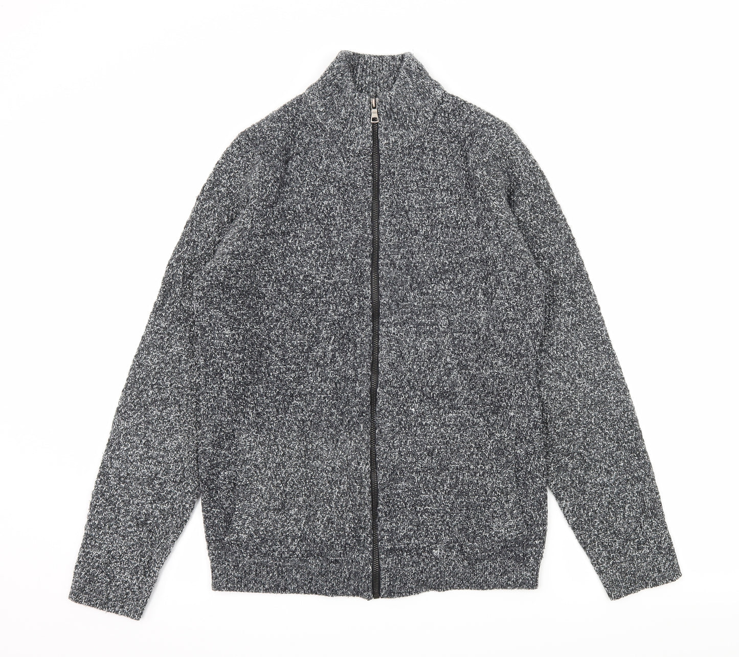 Marks and Spencer Womens Grey  Knit Cardigan Jumper Size S