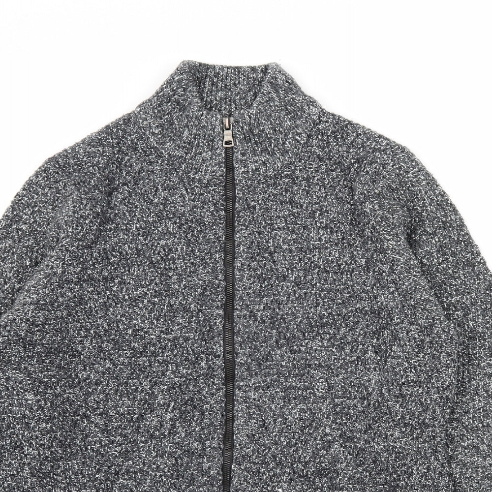 Marks and Spencer Womens Grey  Knit Cardigan Jumper Size S