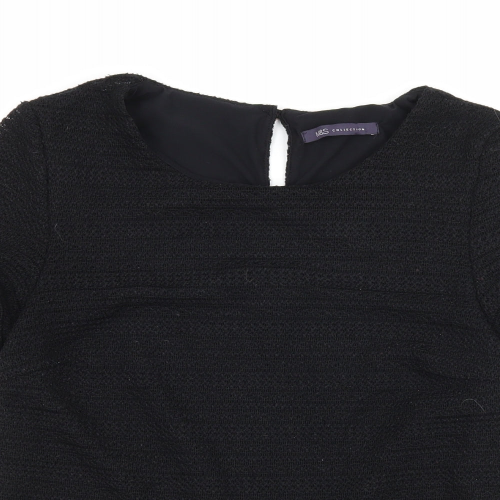 Marks and Spencer Womens Black   Basic T-Shirt Size 10