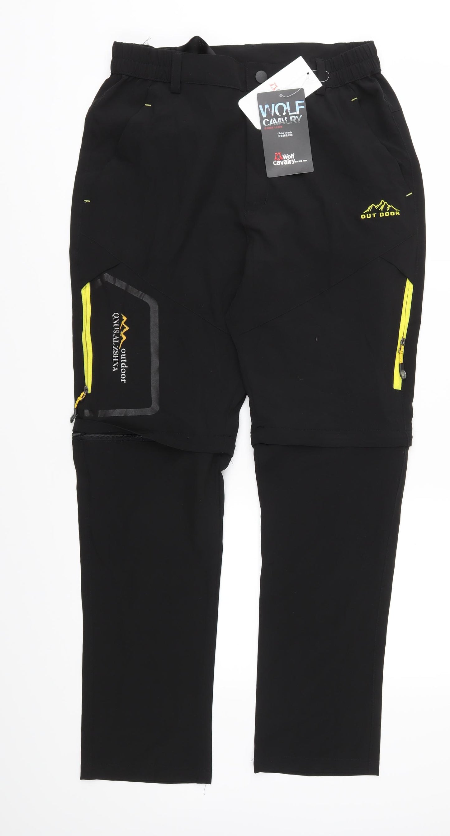 Wolf Cavalry Mens Black   Track Pants Trousers Size L L29 in