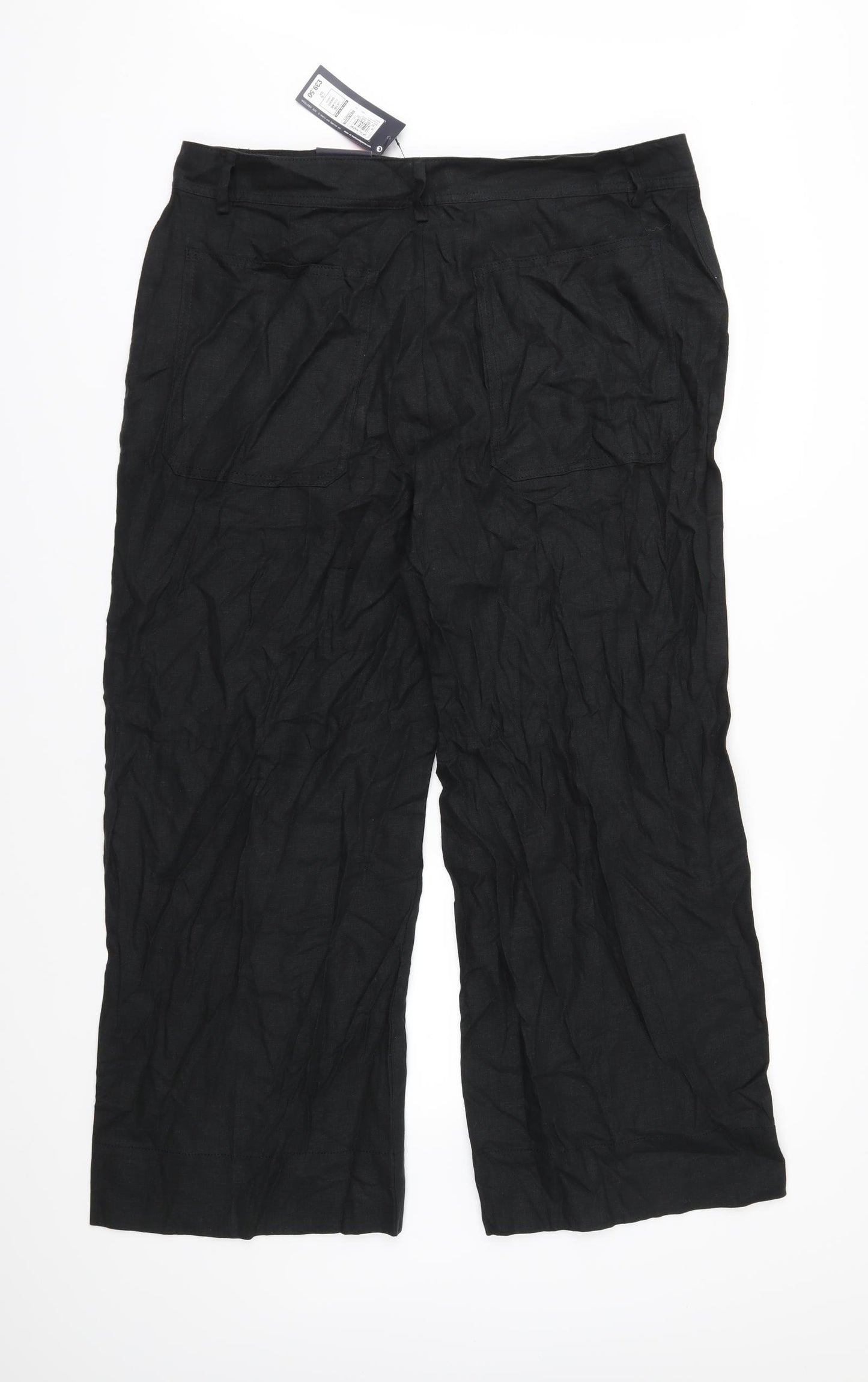 Marks and Spencer Womens Black   Trousers  Size 18 L27 in