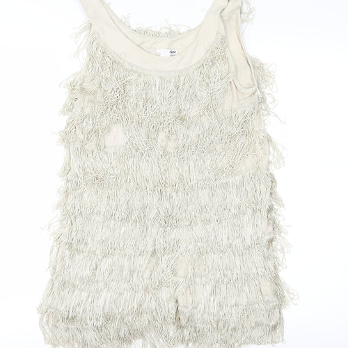 H&M Womens Beige   Basic Button-Up Size S