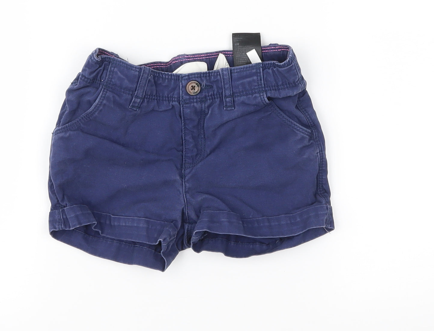 H&M Girls Blue  Denim Mom Shorts Size 2-3 Years