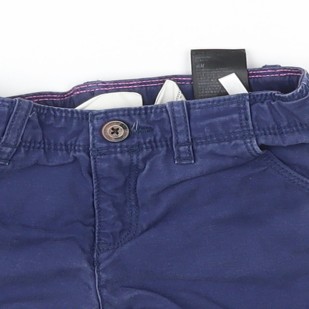 H&M Girls Blue  Denim Mom Shorts Size 2-3 Years