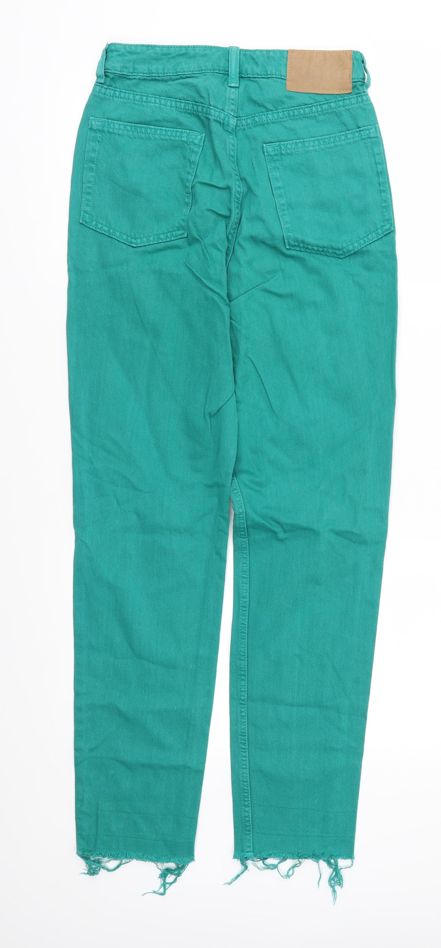 Divided Womens Green  Denim Straight Jeans Size 8 L28 in