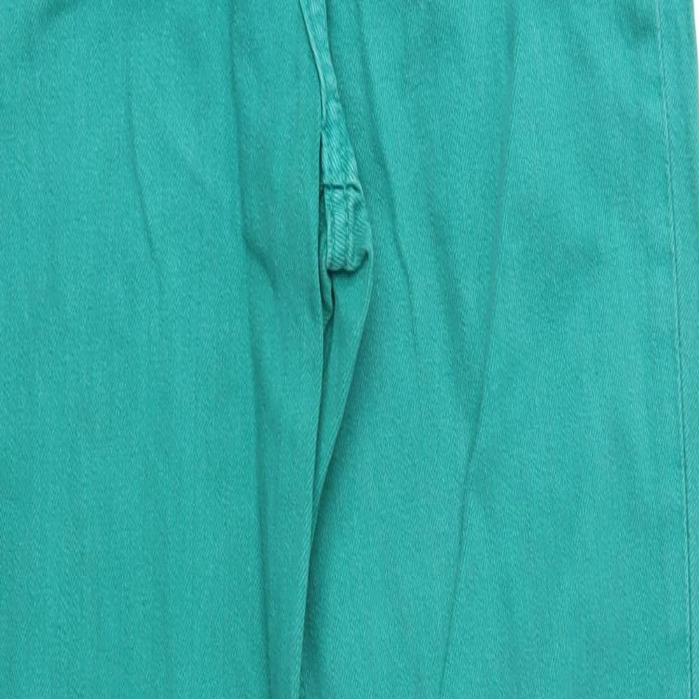 Divided Womens Green  Denim Straight Jeans Size 8 L28 in