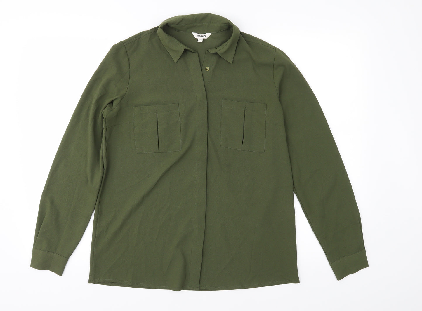 Koton Womens Green   Basic Blouse Size 8