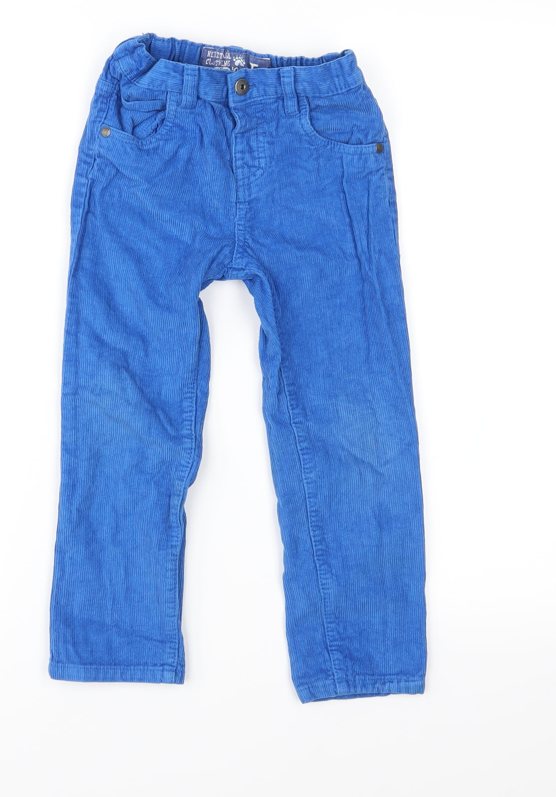 TU Boys Blue  Corduroy  Trousers Size 3-4 Years