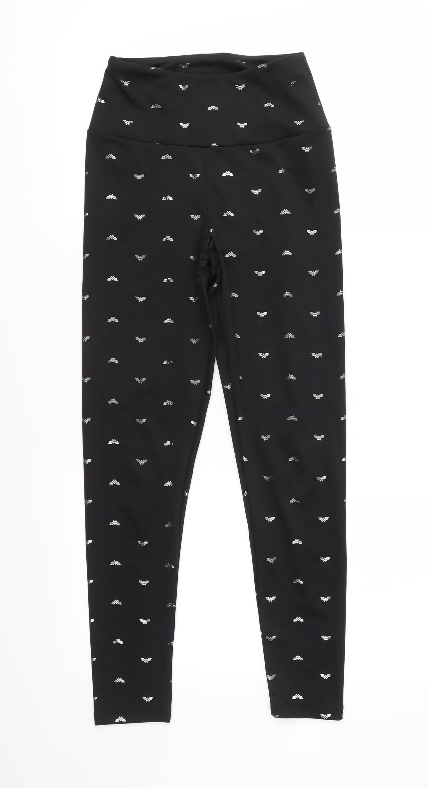 Wonder Woman Womens Black Geometric  Carrot Leggings Size XS L25 in
