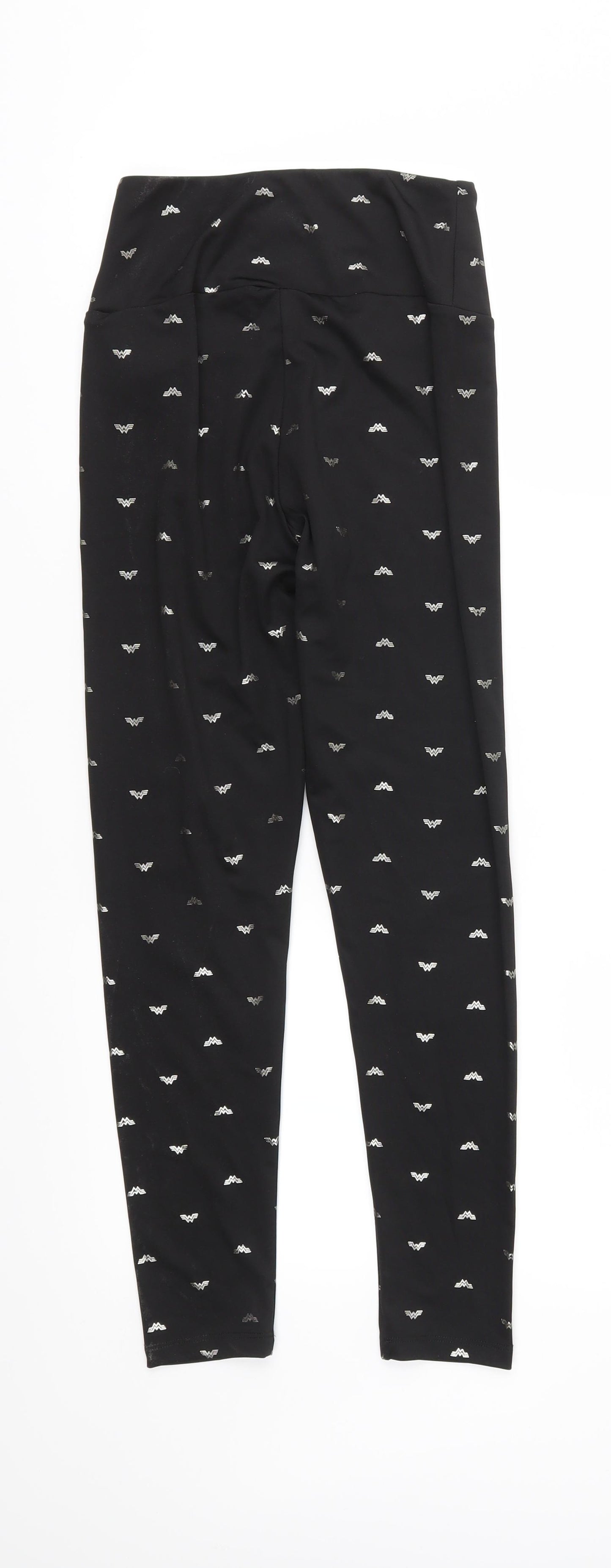 Wonder Woman Womens Black Geometric  Carrot Leggings Size XS L25 in