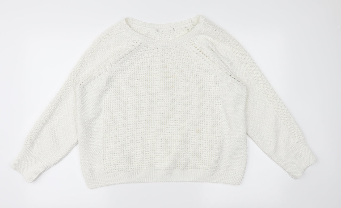 TU Womens White  Knit Pullover Jumper Size 18
