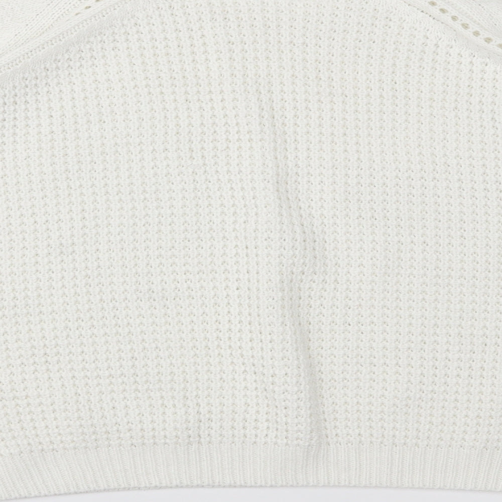 TU Womens White  Knit Pullover Jumper Size 18