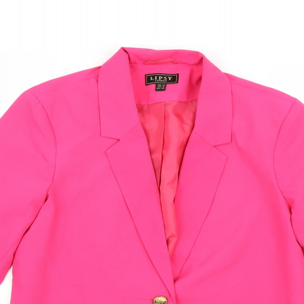 Lipsy Womens Pink   Jacket Blazer Size 12
