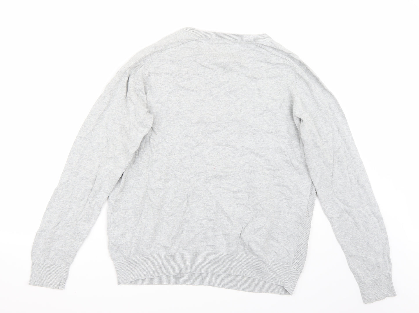 George Mens Grey   Henley Jumper Size L