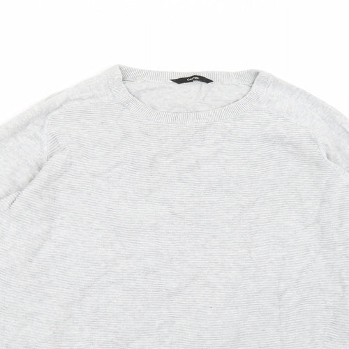 George Mens Grey   Henley Jumper Size L