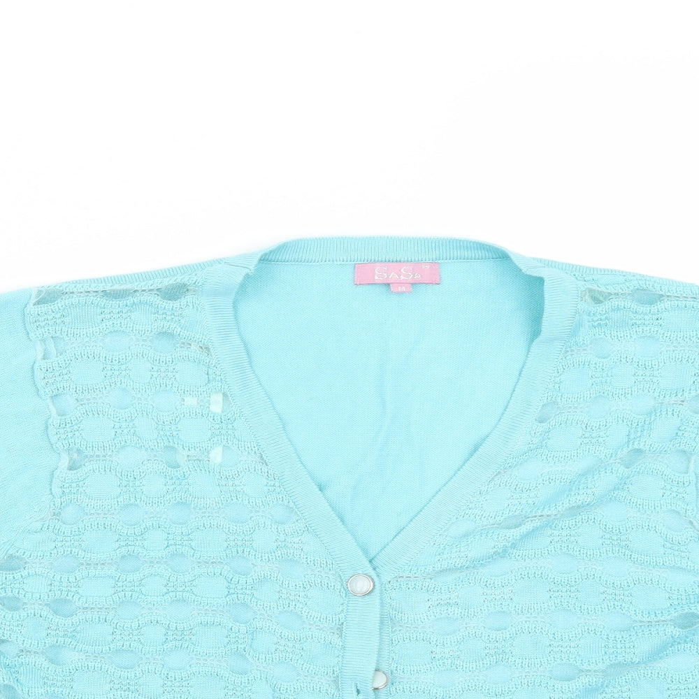 sasa Womens Blue   Cardigan Jumper Size M