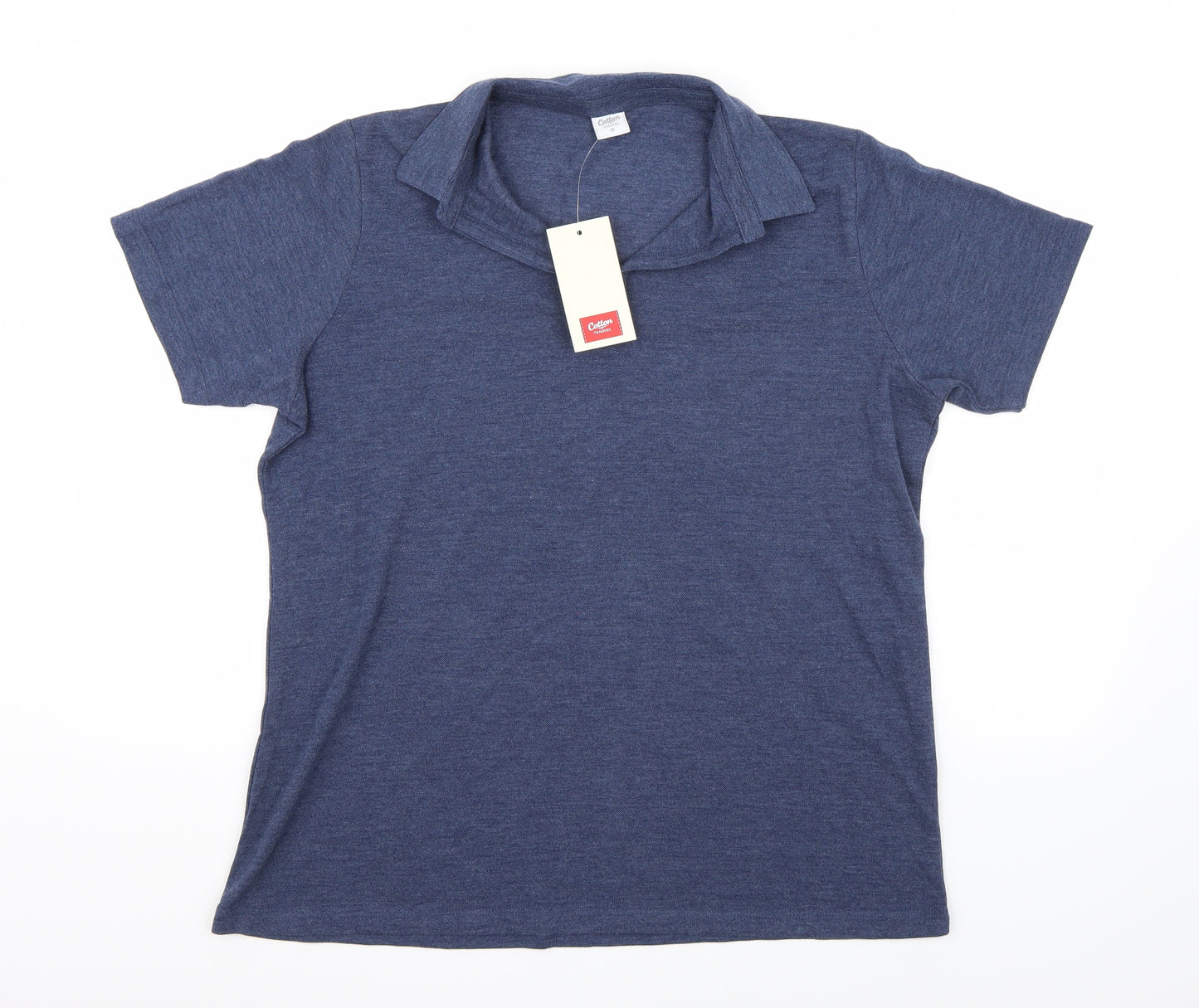 Cotton Traders Womens Blue   Basic T-Shirt Size 18