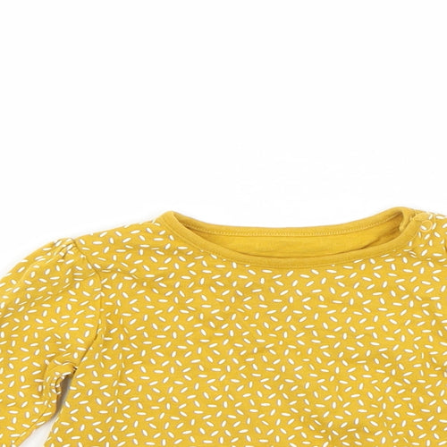 TU Girls Yellow   Basic T-Shirt Size 9-12 Months