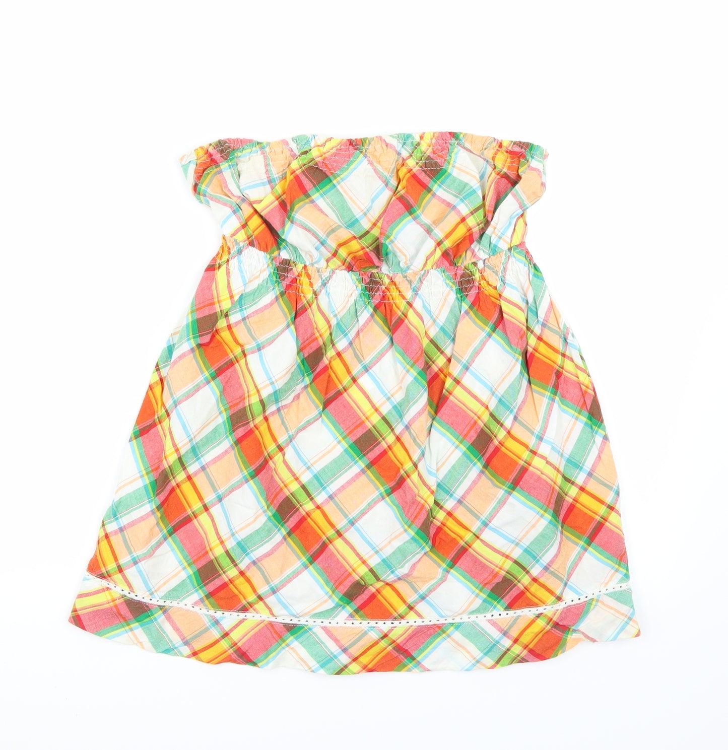 Newlook Womens White Check  Basic Tank Size 12