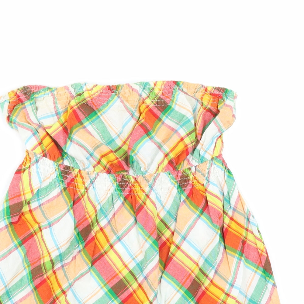 Newlook Womens White Check  Basic Tank Size 12