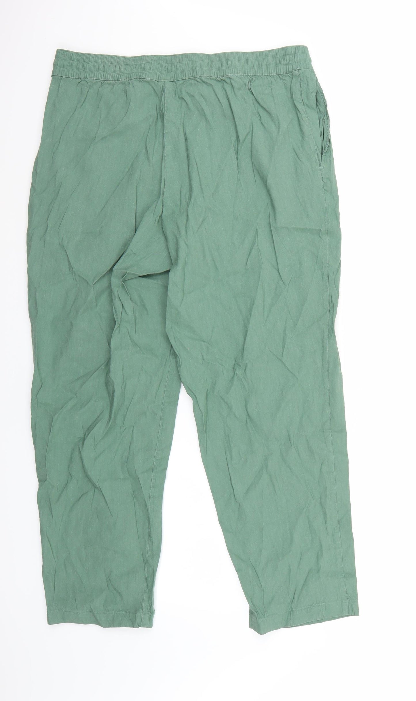 Lands end Womens Green   Cropped Trousers Size 12 L29 in
