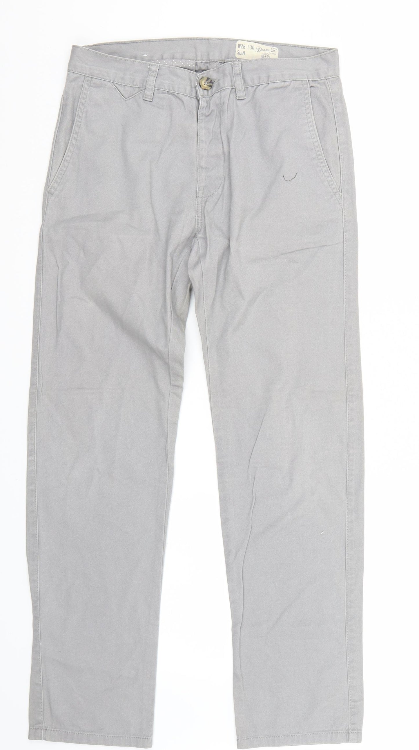 Denim & Co. Mens Grey   Straight Jeans Size 28 L30 in