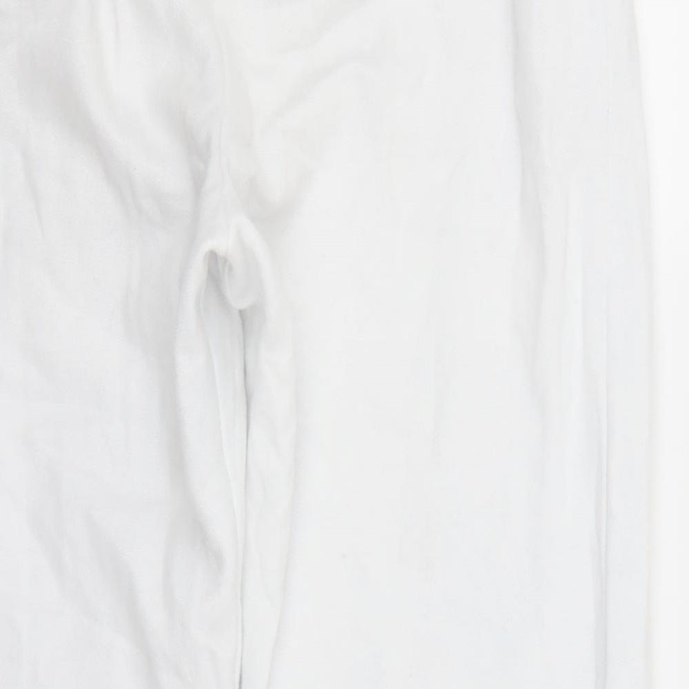 pretty little thing Womens White   Sweatpants Trousers Size 10 L27 in