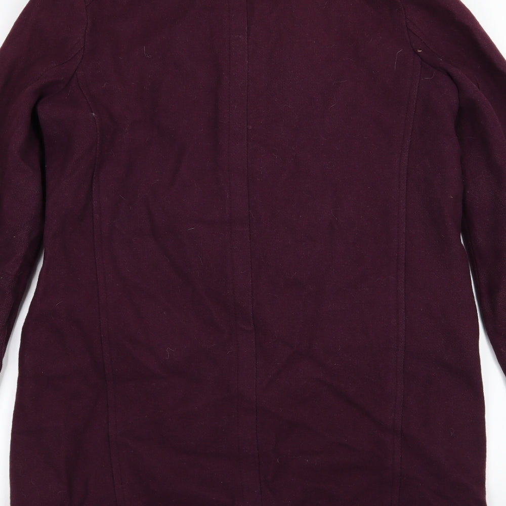 Wallis Womens Purple   Overcoat Coat Size 10