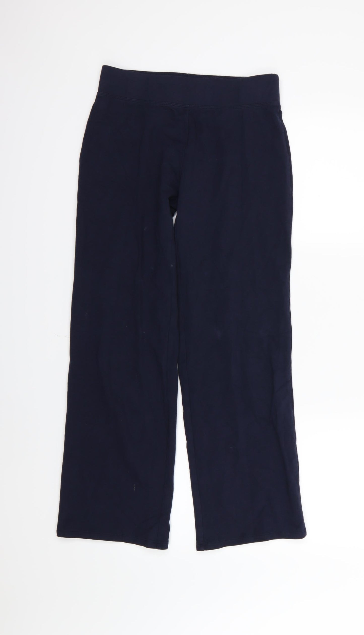 Marks and Spencer Womens Blue  Jersey Trousers  Size 8 L29 in