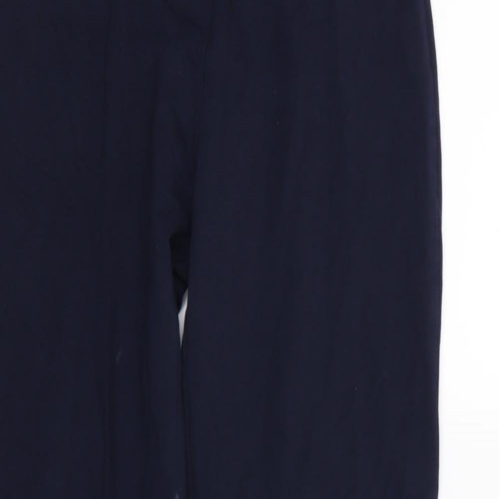 Marks and Spencer Womens Blue  Jersey Trousers  Size 8 L29 in