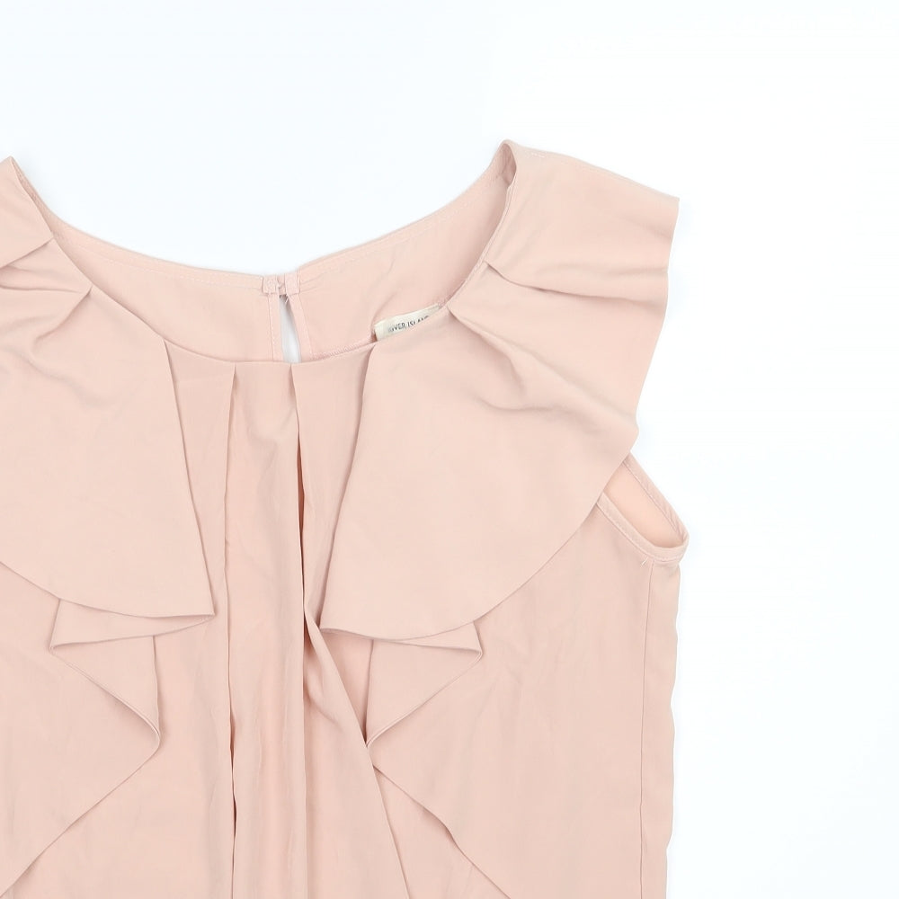 River Island Womens Pink  Chiffon Basic Blouse Size 14